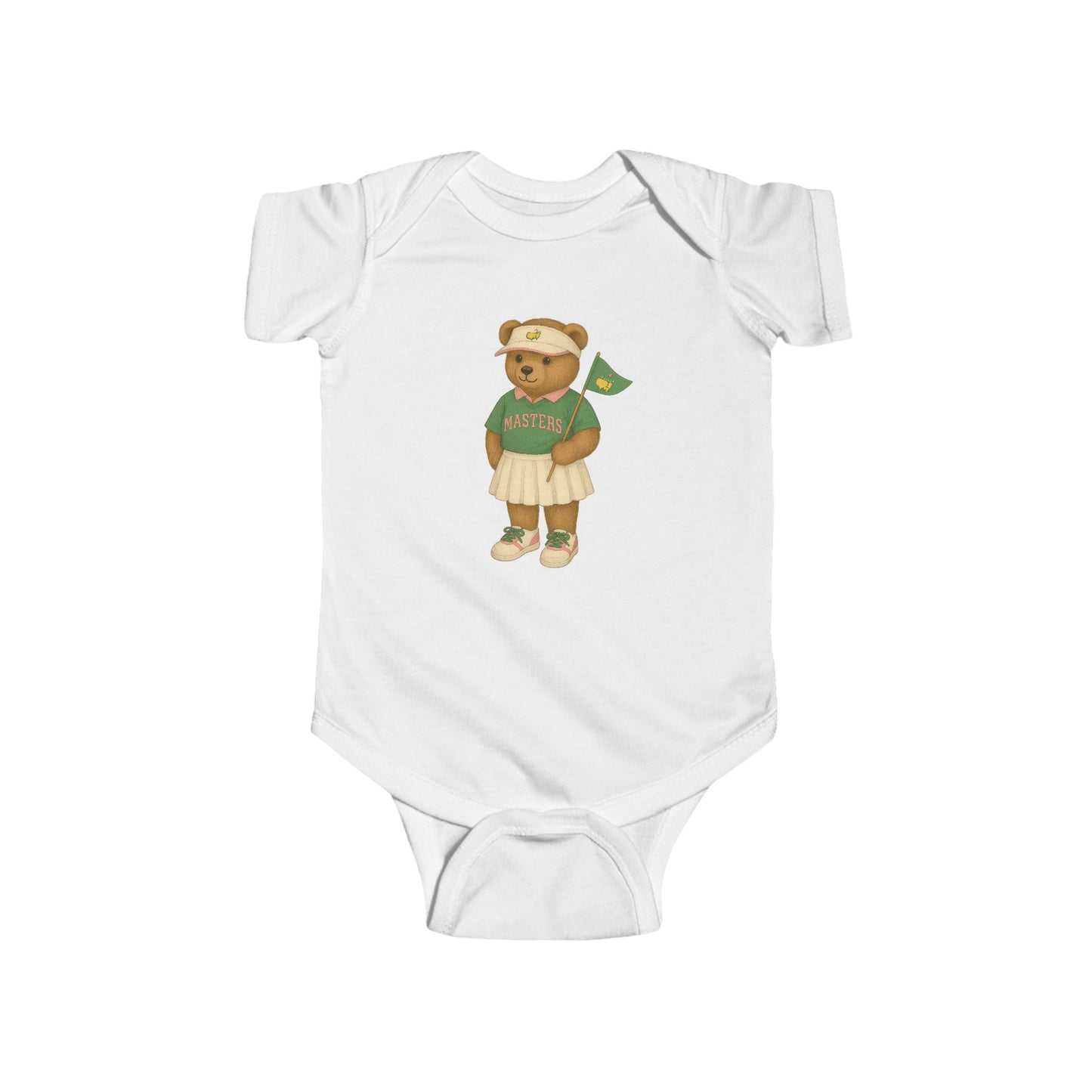 Baby Golf Master Bear Onesie - Girl