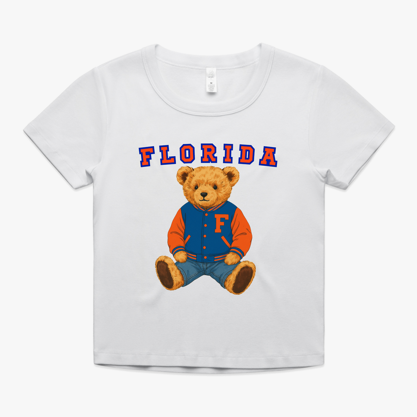 Florida Varsity Bear Organic Rib Baby Tee