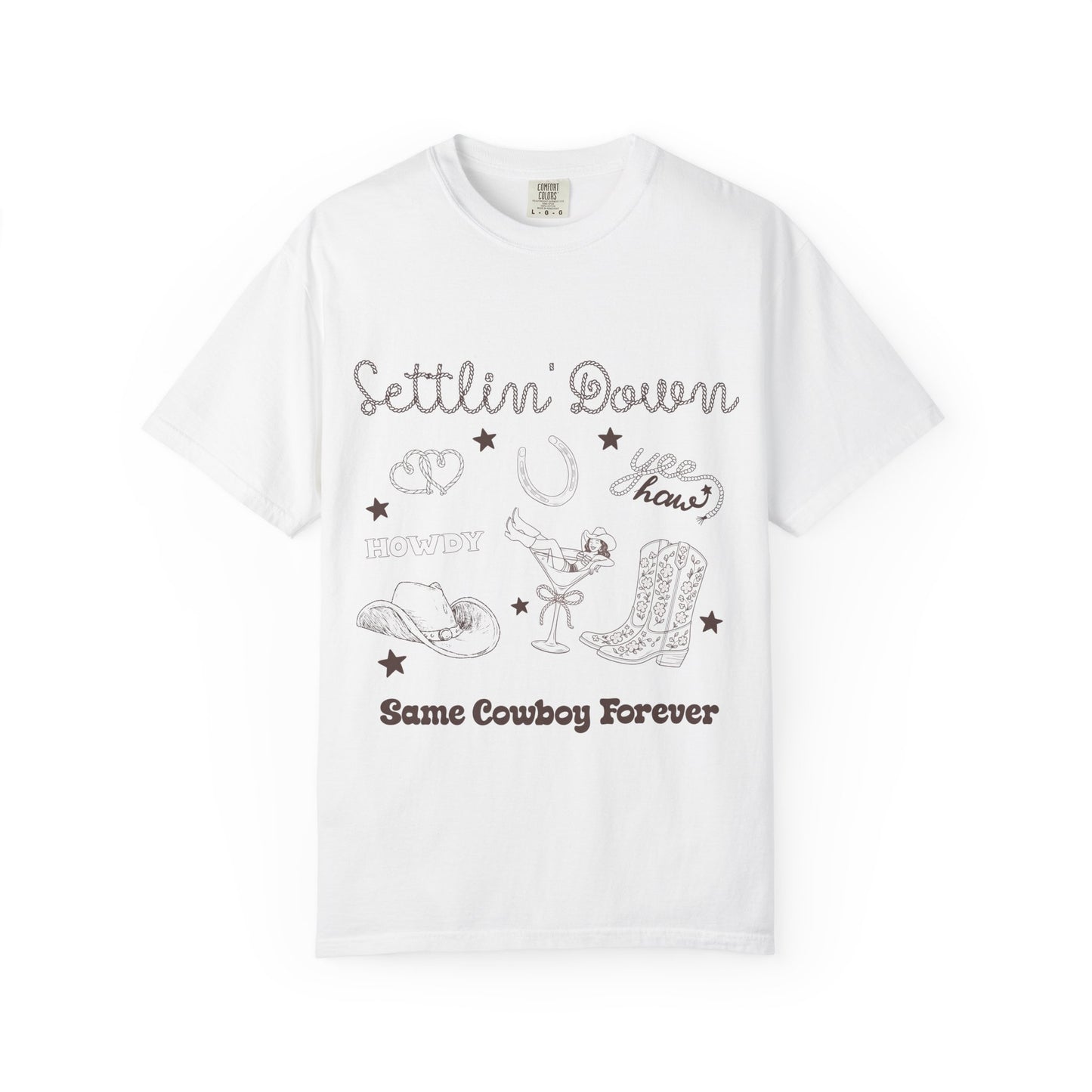 Last Rodeo Settlin' Down Bachelorette Crewneck T-Shirt