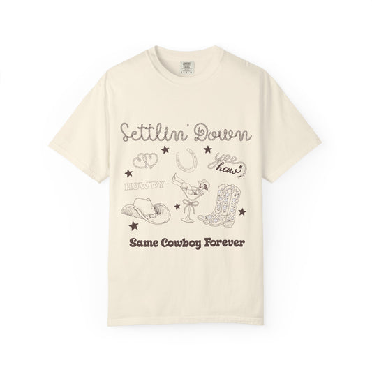 Last Rodeo Settlin' Down Bachelorette Crewneck T-Shirt